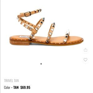 Steve Madden Travel Sandals Tan Size 10
